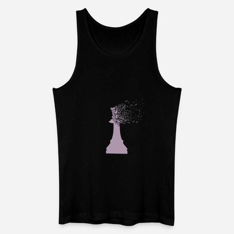 Chess queen king dispersion - Männer Bio Tank Top - Schwarz
