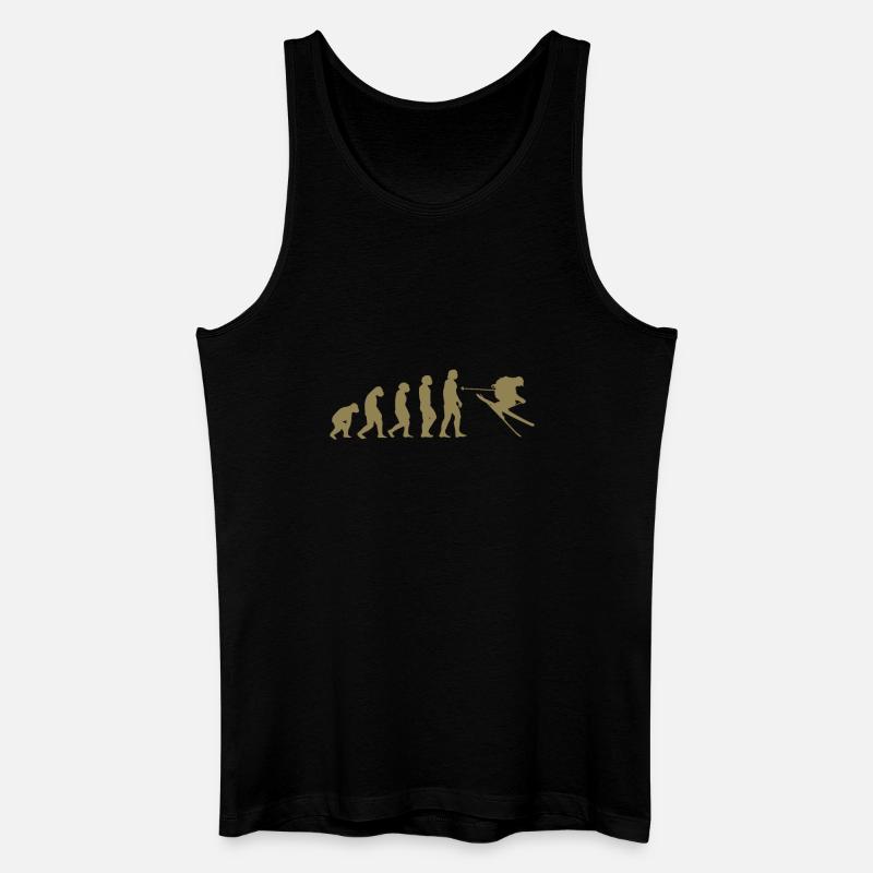Ski Evolution Tshirt - Men’s Organic Tank Top - black