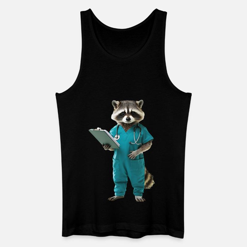 Waschbär - Männer Bio Tank Top - Schwarz