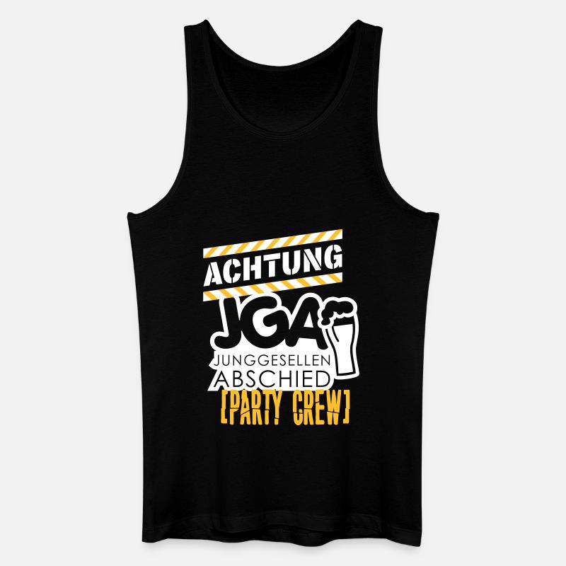 JGA (Achtung) - Männer Bio Tank Top - Schwarz