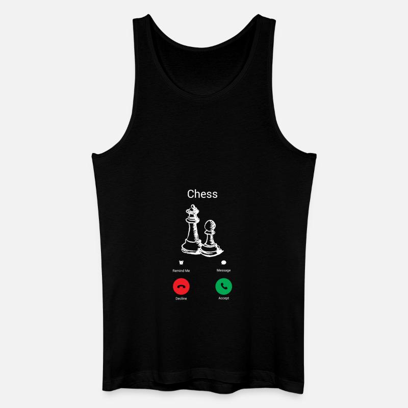 Schach ruft! - Männer Bio Tank Top - Schwarz
