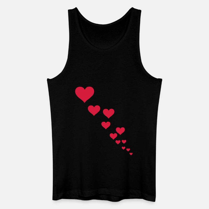 hearts - Männer Bio Tank Top - Schwarz