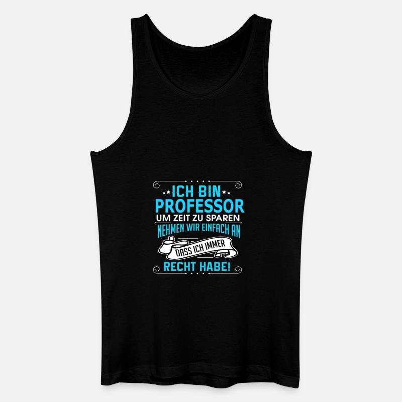 PROFESSOR - Männer Bio Tank Top - Schwarz