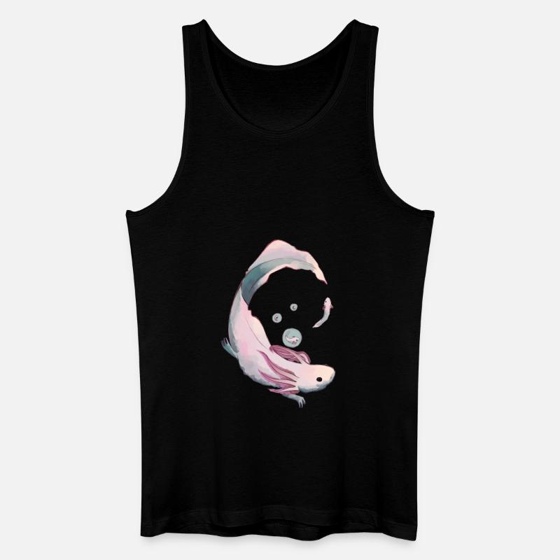 Axolotl Evolution - Männer Bio Tank Top - Schwarz