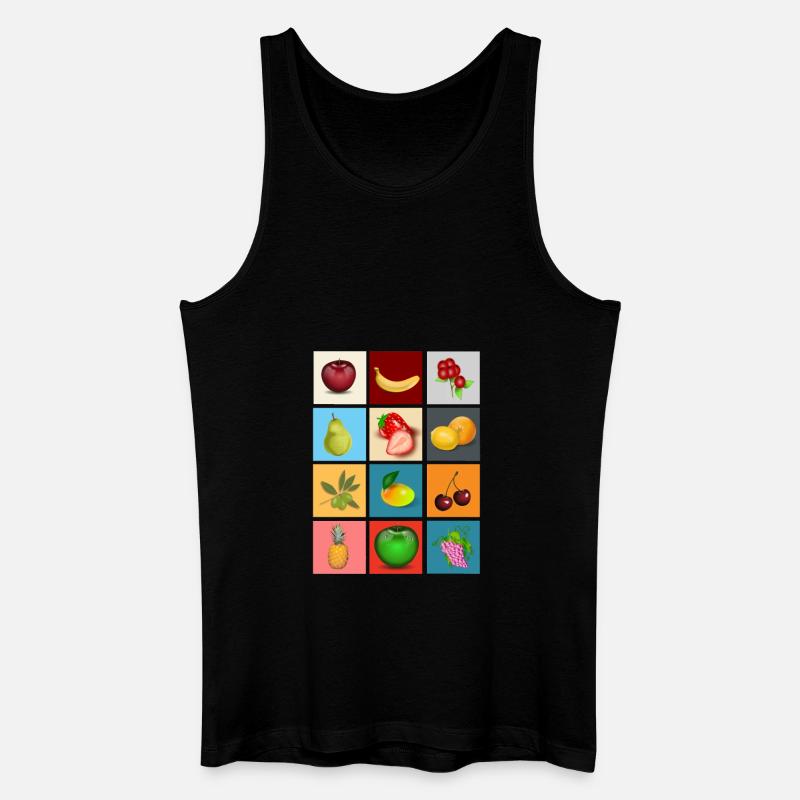 fruits - Männer Bio Tank Top - Schwarz