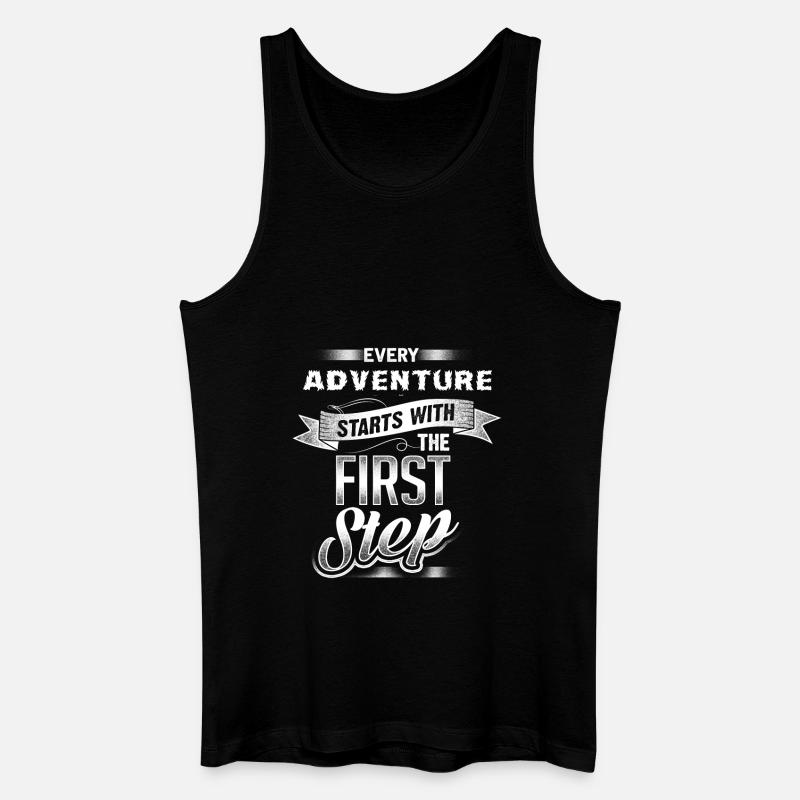 Adventure first step - Männer Bio Tank Top - Schwarz