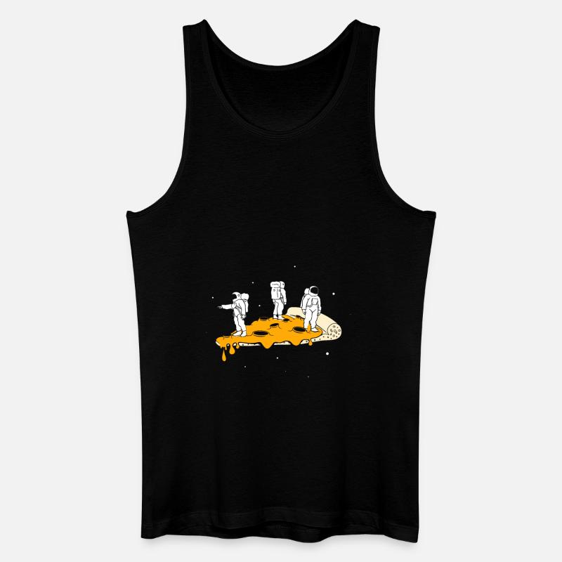Space Pizza - Männer Bio Tank Top - Schwarz