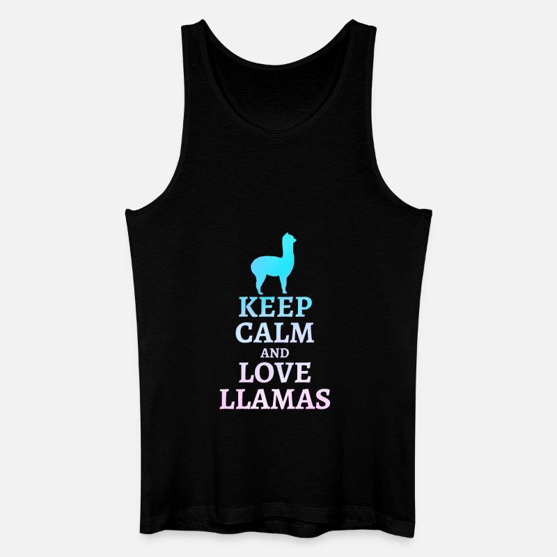llama - Männer Bio Tank Top - Schwarz