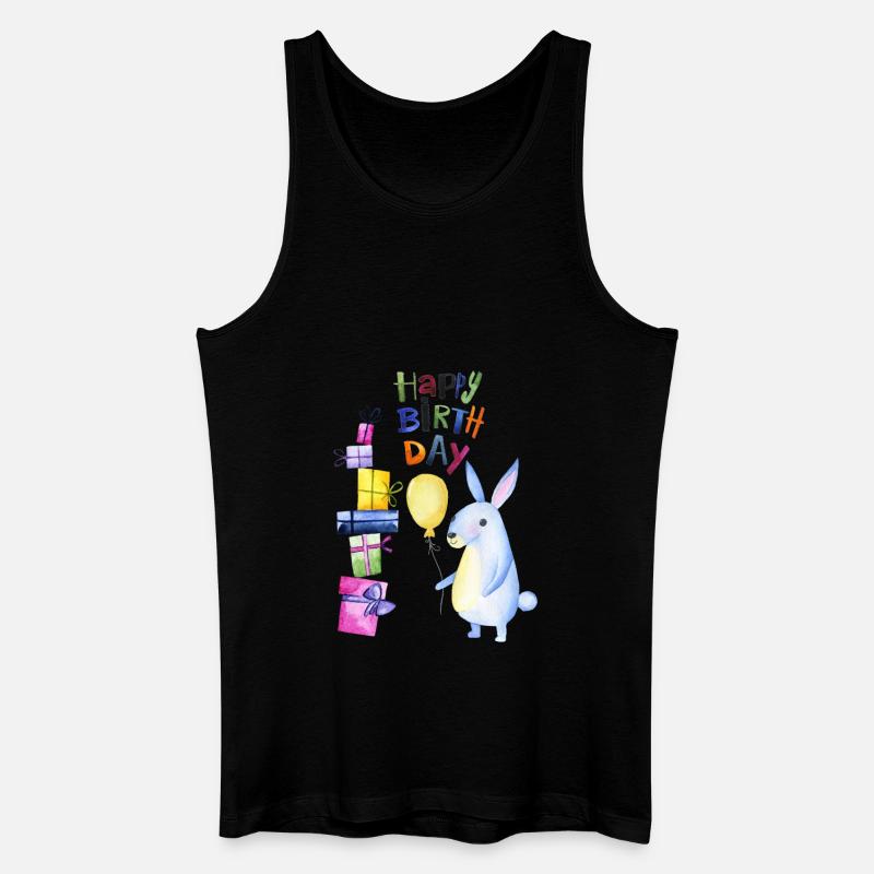 Happy Birthday kleiner Hase - Männer Bio Tank Top - Schwarz