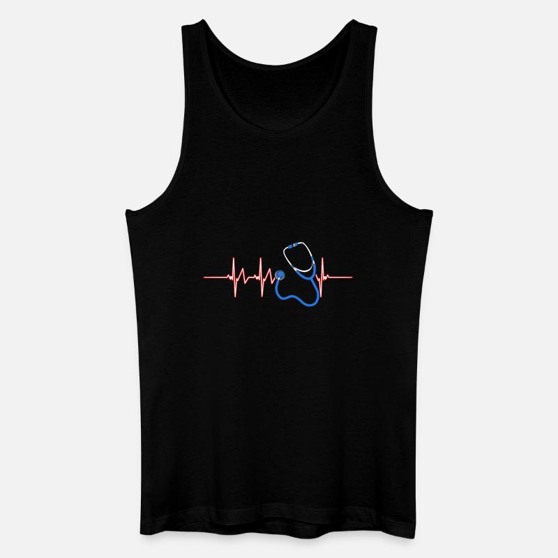 Doktor Herzschlag - Männer Bio Tank Top - Schwarz