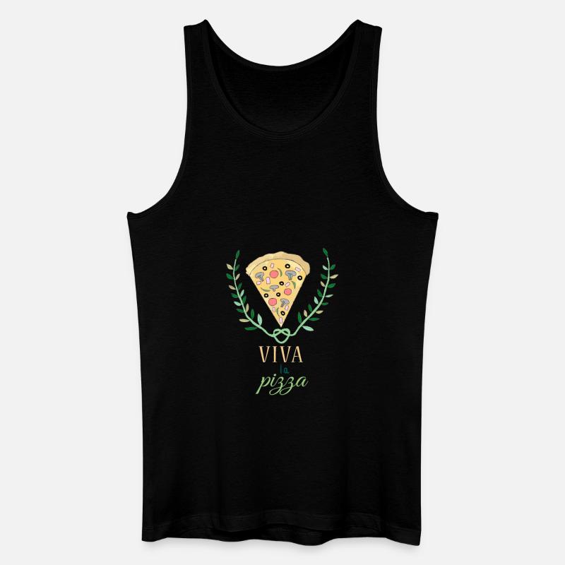 Viva la Pizza - Männer Bio Tank Top - Schwarz