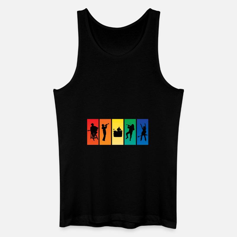 Musiker - Männer Bio Tank Top - Schwarz