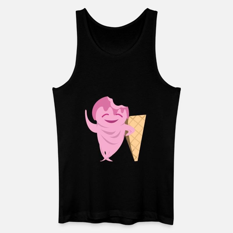 Lustige Eiscreme - Männer Bio Tank Top - Schwarz