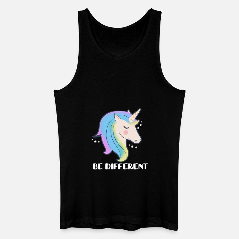 Sei ein anderes Einhorn - Männer Bio Tank Top - Schwarz