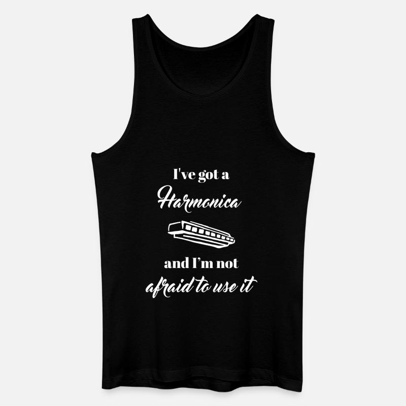 harmonica - harmonica player - harmonica - Men’s Organic Tank Top - black