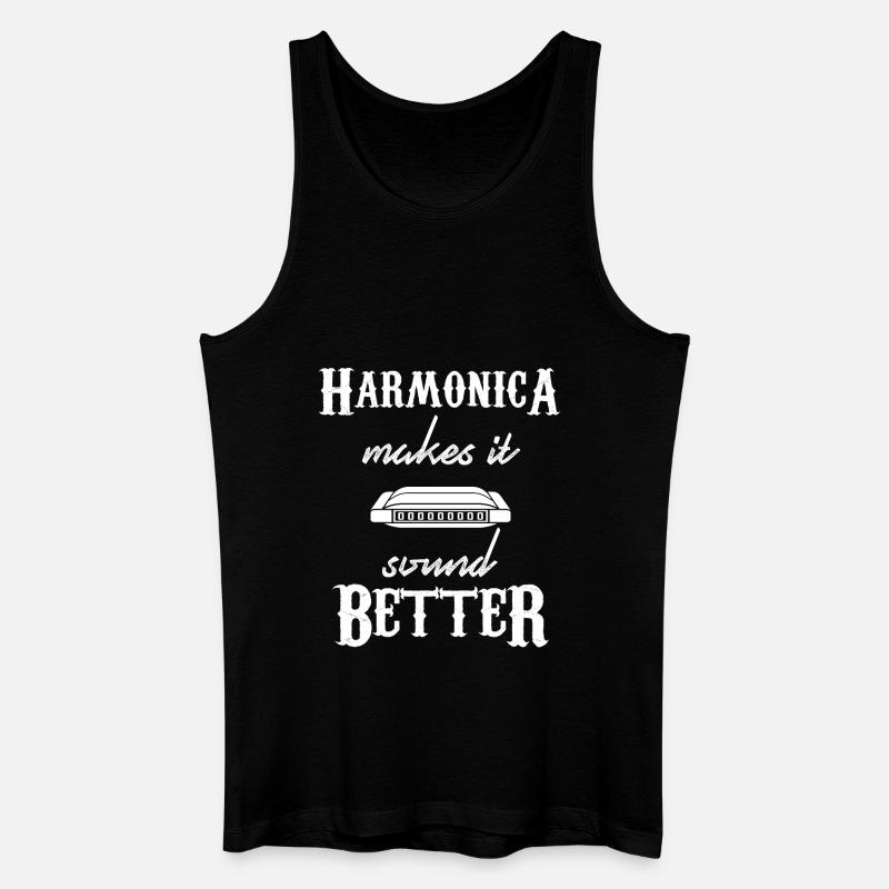 harmonica - harmonica player - harmonica - Men’s Organic Tank Top - black