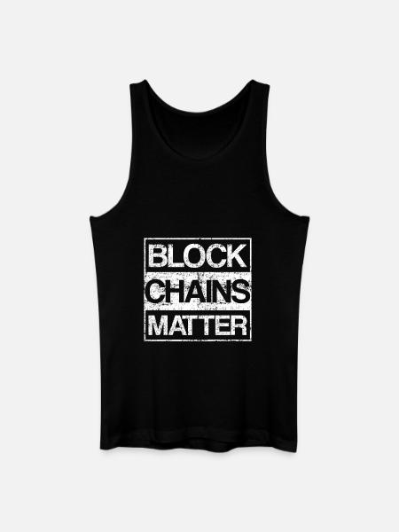Blockchains Matter Cryptocurrency - Men’s Organic Tank Top - black