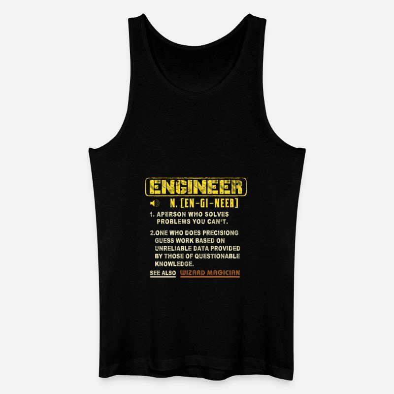 Engineer Wizard - Männer Bio Tank Top - Schwarz