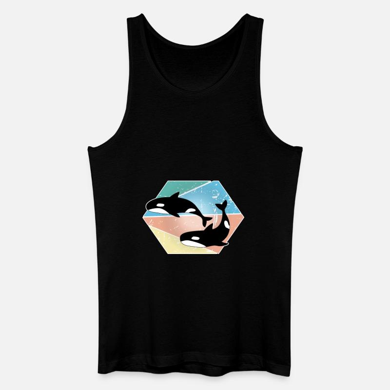 Wal - Männer Bio Tank Top - Schwarz