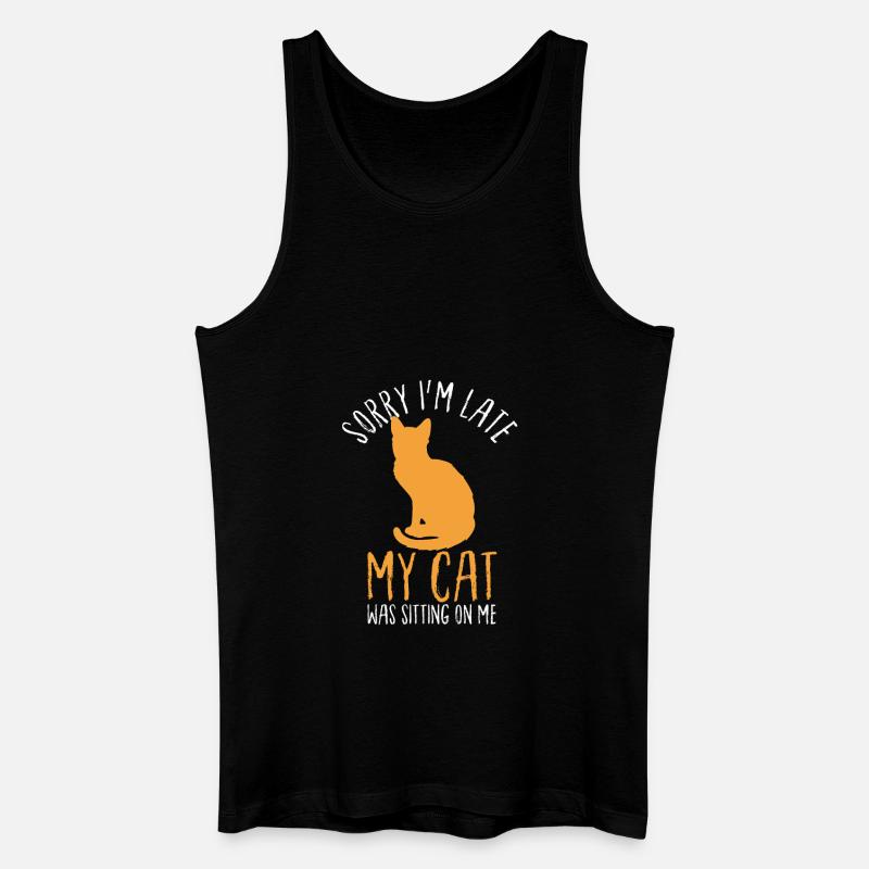 Katze - Männer Bio Tank Top - Schwarz