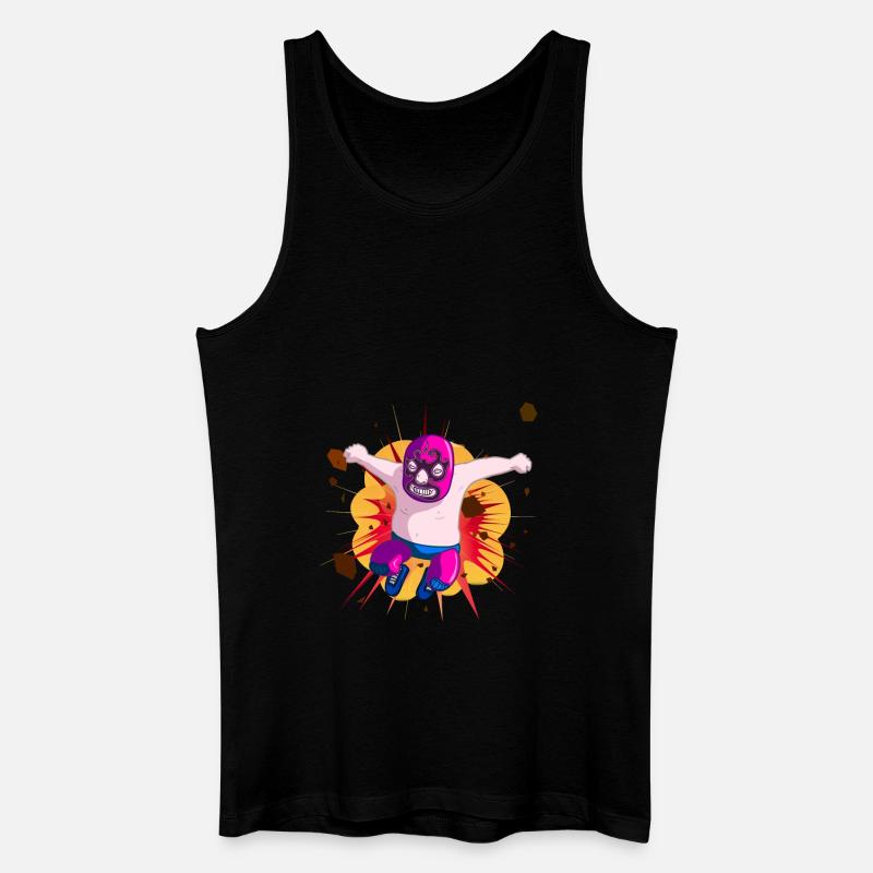 "Wrestler" - Männer Bio Tank Top - Schwarz