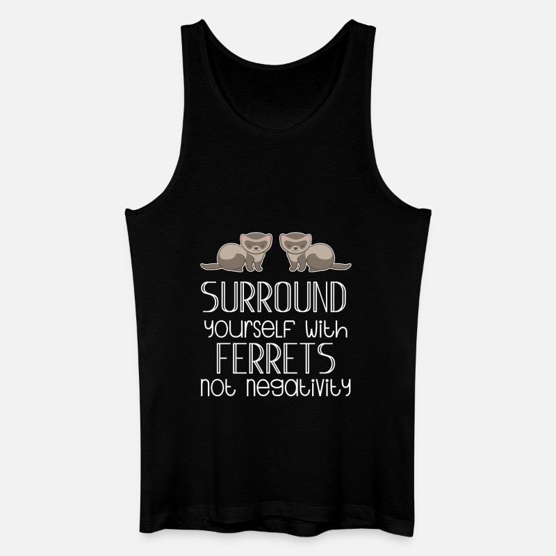 Frettchenfreund - Frettchen - Lustig - Geschenk - Männer Bio Tank Top - Schwarz