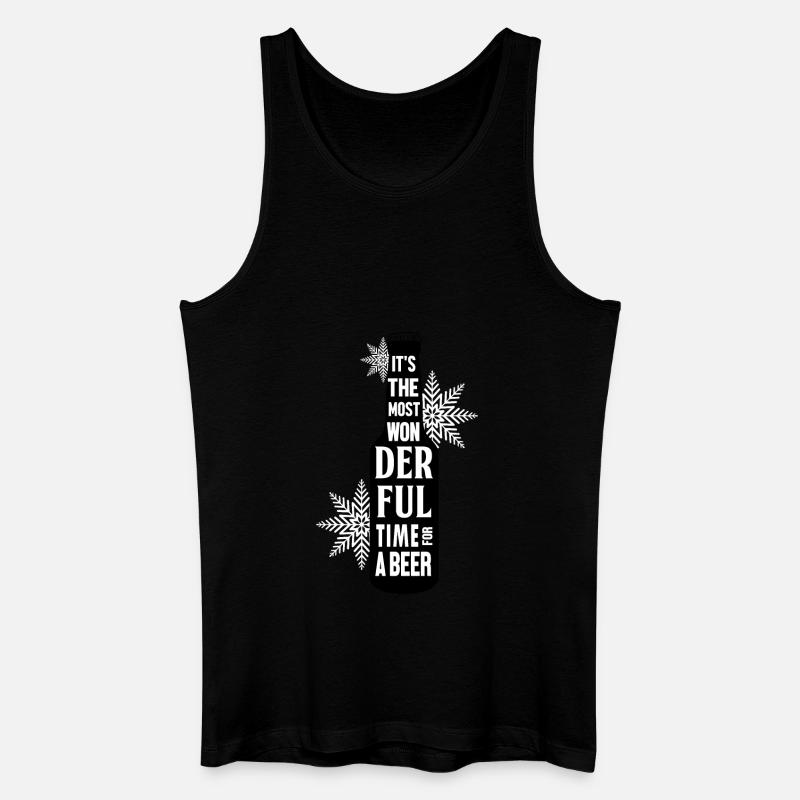 Bierzeit - Männer Bio Tank Top - Schwarz