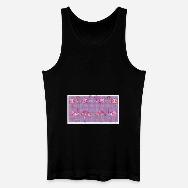 Flamingogruppe - Männer Bio Tank Top - Schwarz