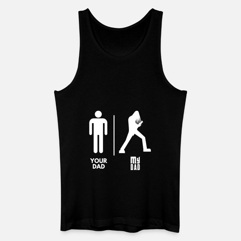 Rock Papa - Männer Bio Tank Top - Schwarz