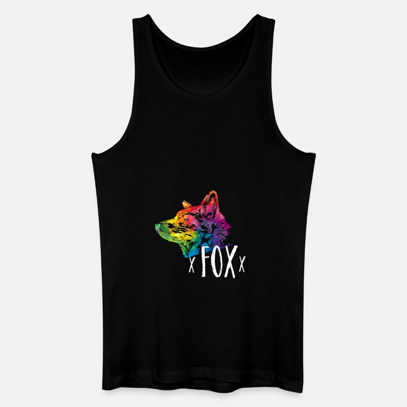 Fuchs - Männer Bio Tank Top - Schwarz