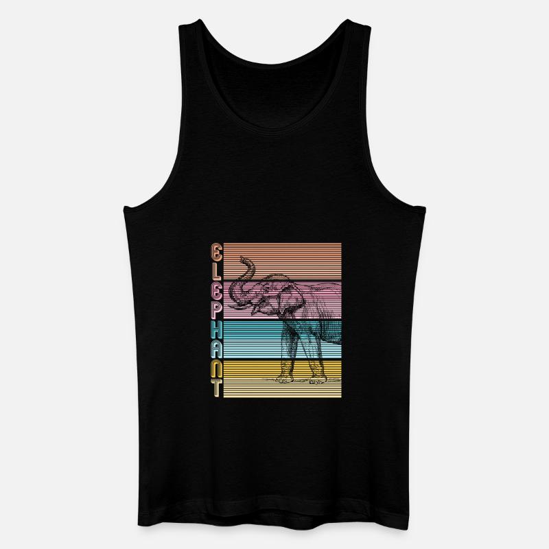 Elefant - Männer Bio Tank Top - Schwarz