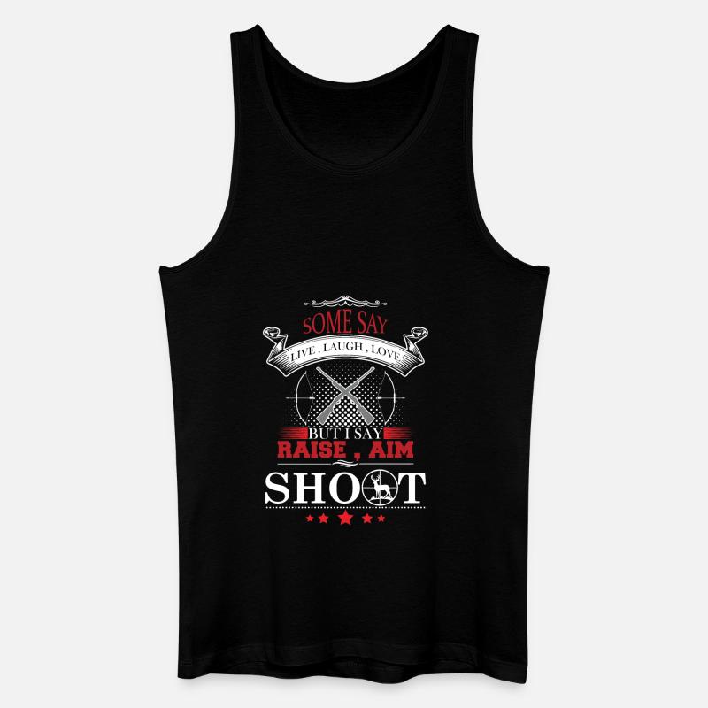 Raise Aim Shoot - Männer Bio Tank Top - Schwarz