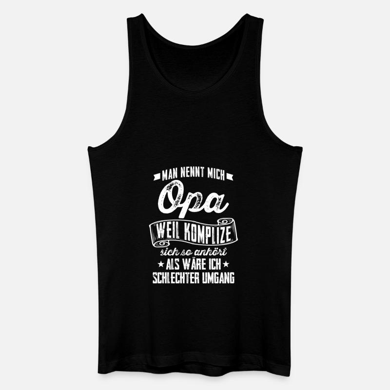 Opa = Komplize? - Geschenk - Männer Bio Tank Top - Schwarz