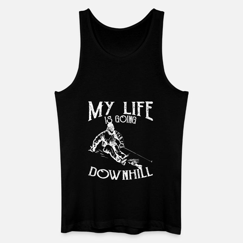 Downhill - Männer Bio Tank Top - Schwarz