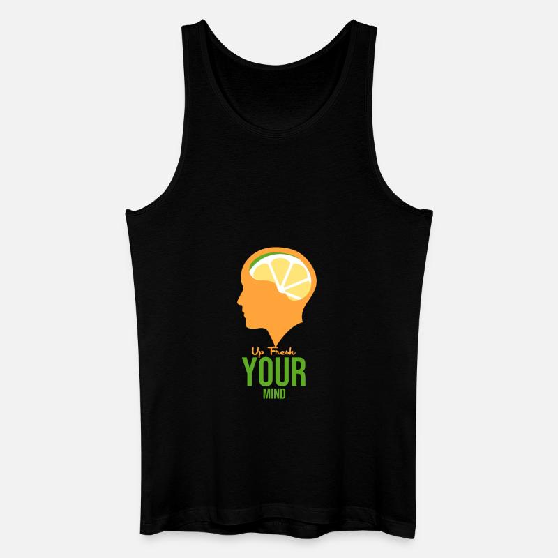 Fresh your mind - Männer Bio Tank Top - Schwarz