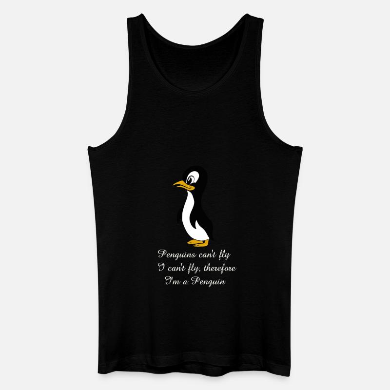 Pinguin Sprüche - Männer Bio Tank Top - Schwarz