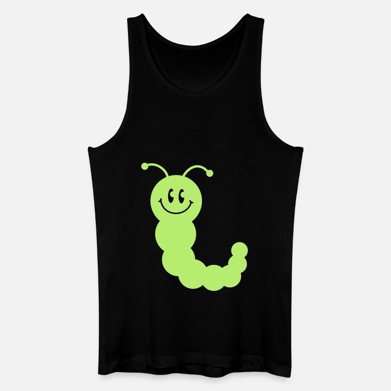 worm__c2 - Männer Bio Tank Top - Schwarz