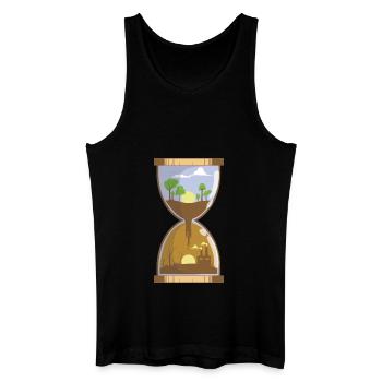 Hourglass / Pollution / Conservation - Men’s Organic Tank Top - black - Front