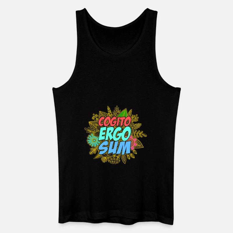 Cogito ergo sum - Männer Bio Tank Top - Schwarz