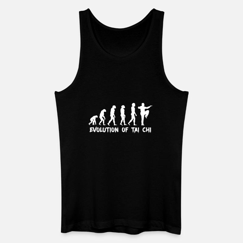 Evolution von Tai Chi - Männer Bio Tank Top - Schwarz