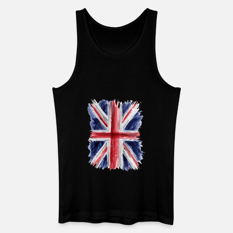 Britisk flag - Økologisk tanktop til mænd - sort