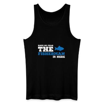 Fischer Angler Fischen Angeln Fisch Geschenkidee - Männer Bio Tank Top - Schwarz - Vorne
