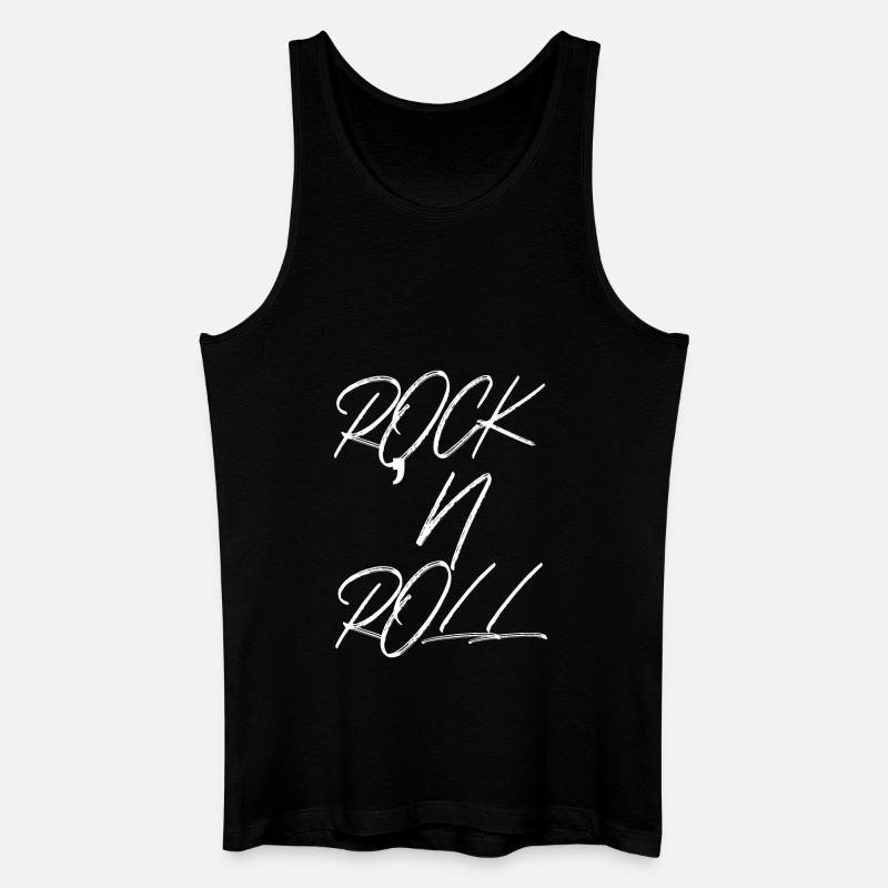 ROCK AND ROLL - Männer Bio Tank Top - Schwarz