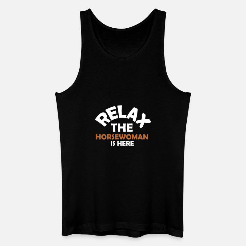 Pferdemädchen Pferdefrau Pferd Geschenkidee - Männer Bio Tank Top - Schwarz