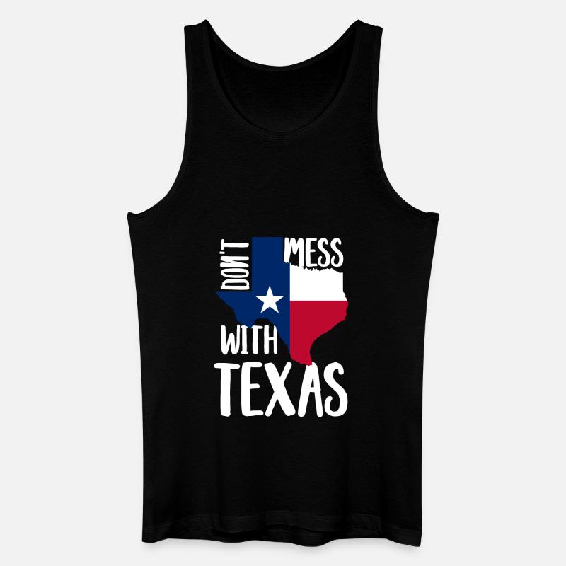 Texas Karte cooles Geschenk - Männer Bio Tank Top - Schwarz