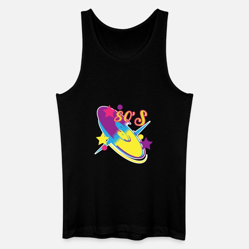 80's Disc - Männer Bio Tank Top - Schwarz