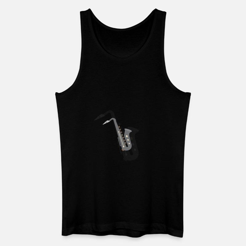 Saxophon Musikinstrument - Männer Bio Tank Top - Schwarz