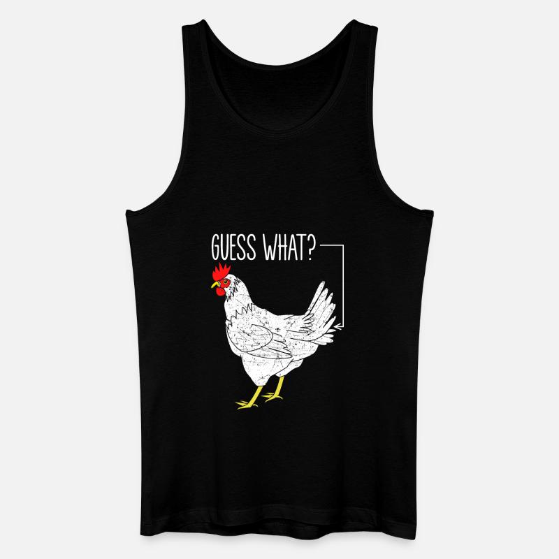 Guess What?? Chicken Hühner Spaß - Männer Bio Tank Top - Schwarz