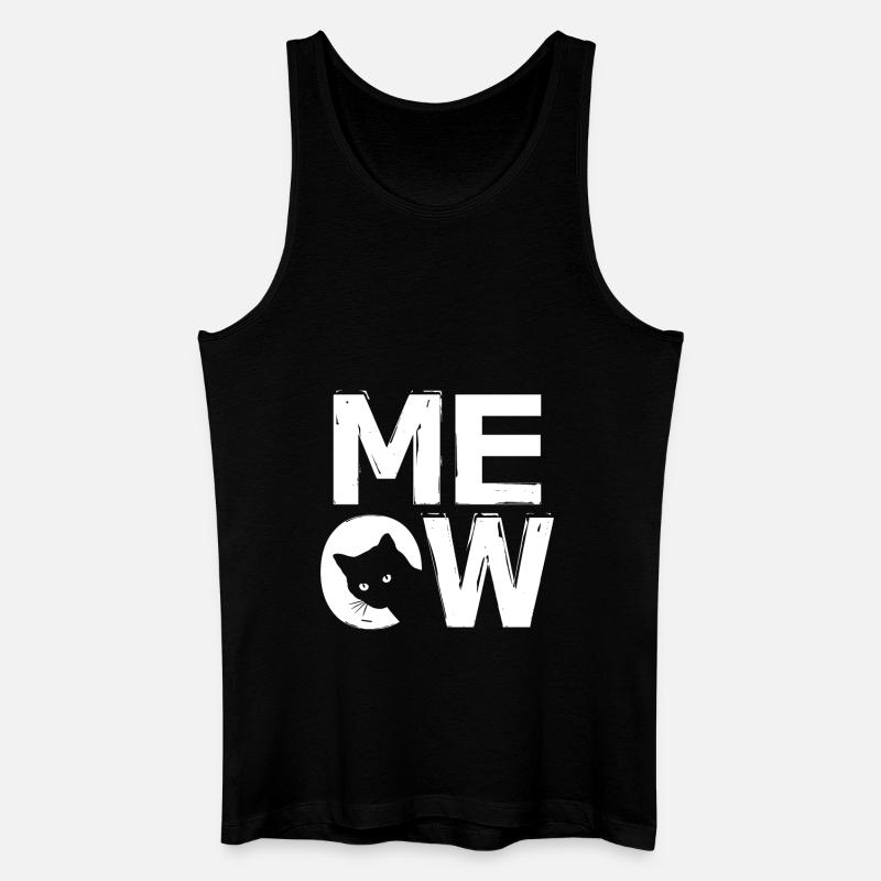 MEOW - Katzendesign - Männer Bio Tank Top - Schwarz
