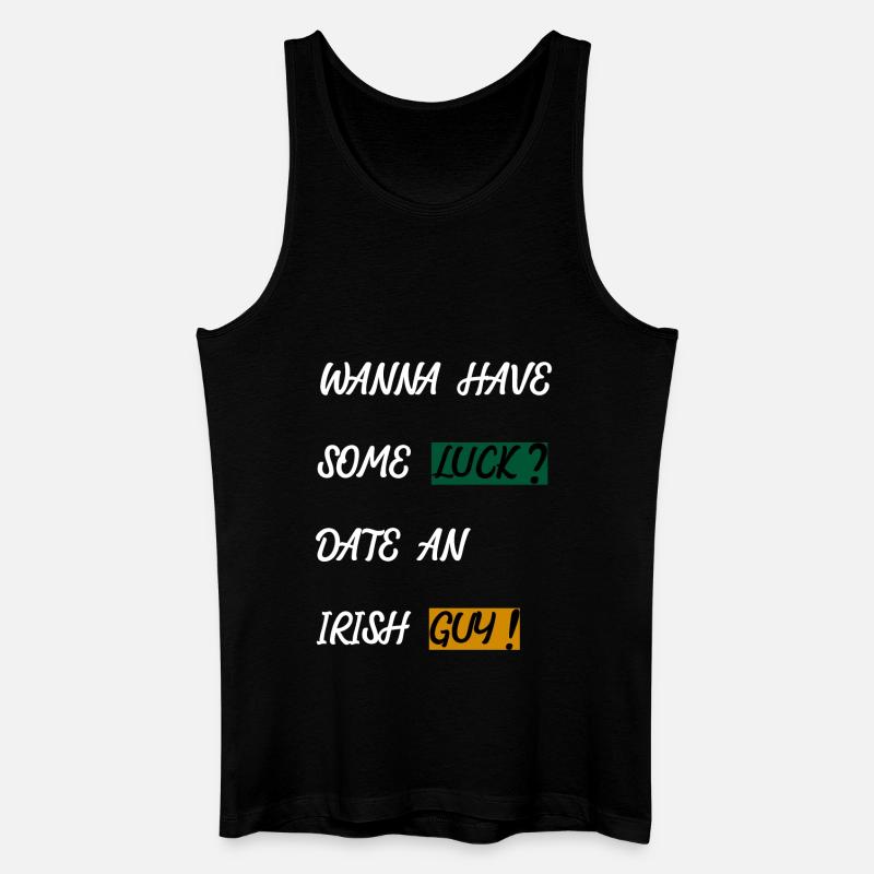 IRLAND - GLÜCK - DATING - SINGLE - Männer Bio Tank Top - Schwarz